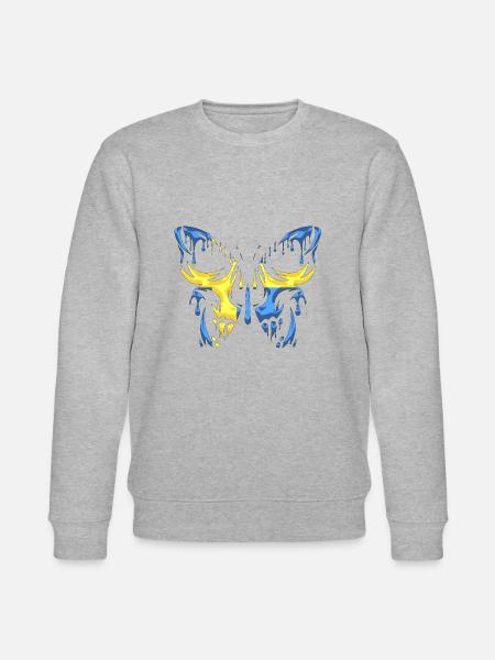 sweden lands flagga officiella stater kontinent - Ekologisk sweatshirt CHANGER unisex från Stanley/Stella - gråmelerad