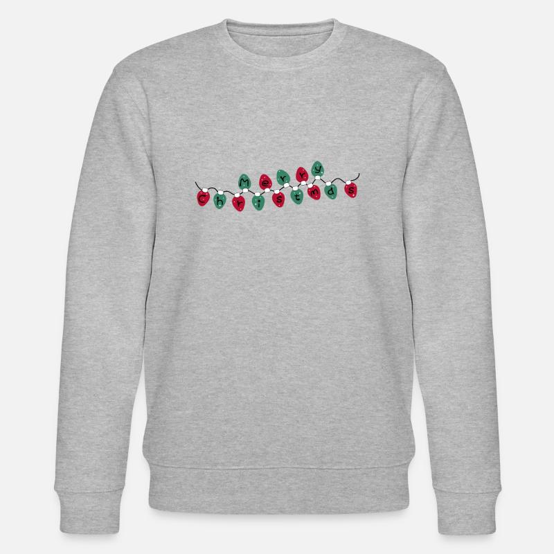 FROHE WEIHNACHTSLICHTER - Stanley/Stella Unisex Bio-Sweatshirt CHANGER  - Grau meliert