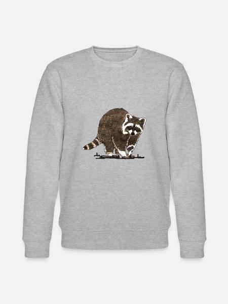 Waschbär - Stanley/Stella Unisex Bio-Sweatshirt CHANGER - Grau meliert