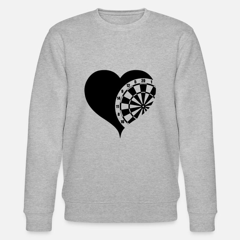 Dartscheibe mit Herz Dart - Stanley/Stella Unisex Bio-Sweatshirt CHANGER  - Grau meliert