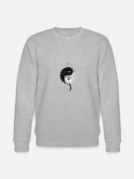 Yin yang dragons - Stanley/Stella CHANGER Unisex Organic Sweatshirt - heather grey