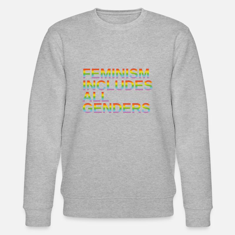 Feminism includes all genders - Sweat bio CHANGER Stanley/Stella Unisexe - gris chiné