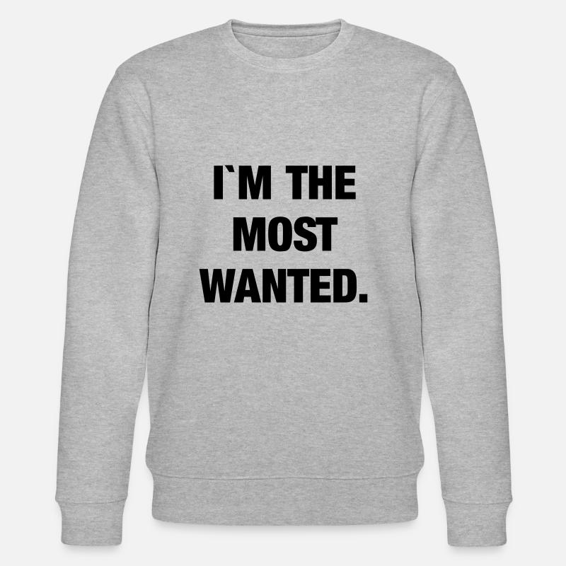I`m the most wanted - Stanley/Stella Unisex Bio-Sweatshirt CHANGER  - Grau meliert