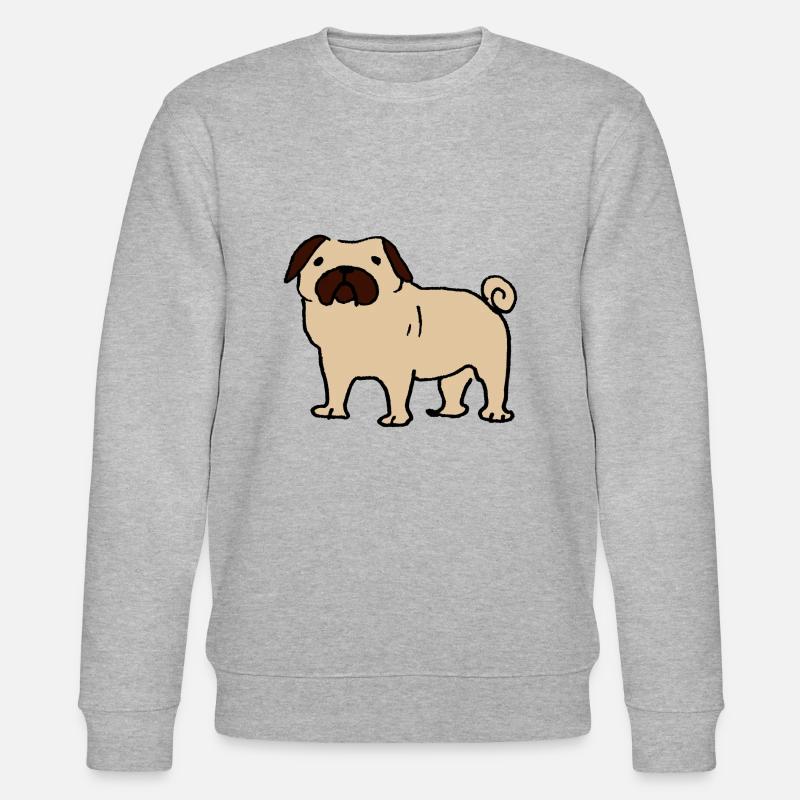 Mops - Stanley/Stella Unisex Bio-Sweatshirt CHANGER  - Grau meliert