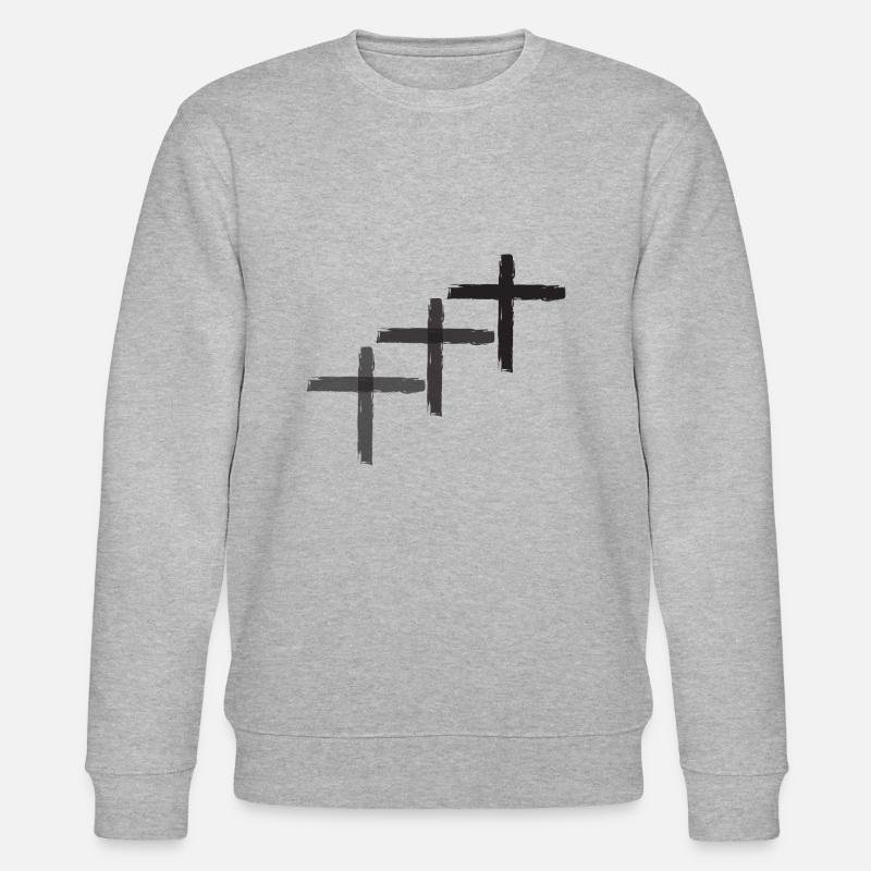 Croix 3 - Sweat bio CHANGER Stanley/Stella Unisexe - gris chiné