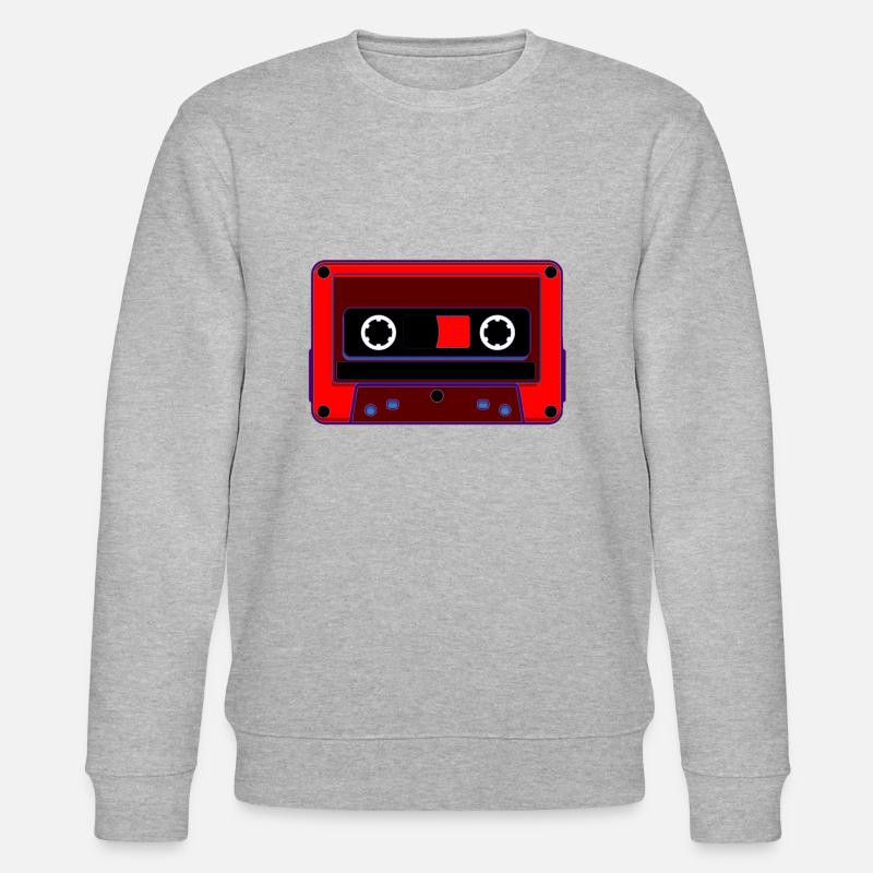 Cassette, 80s, 80s - Sweat bio CHANGER Stanley/Stella Unisexe - gris chiné