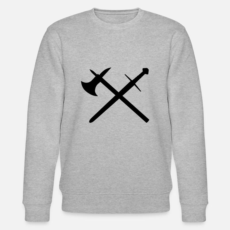 Schwert und Axt - Stanley/Stella Unisex Bio-Sweatshirt CHANGER  - Grau meliert