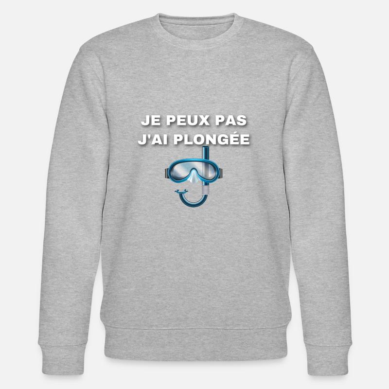 Je peux pas j'ai plongée - Sweat bio CHANGER Stanley/Stella Unisexe - gris chiné