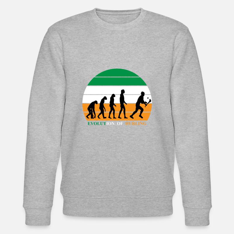 The Evolution of Hurling - Stanley/Stella Unisex Bio-Sweatshirt CHANGER  - Grau meliert