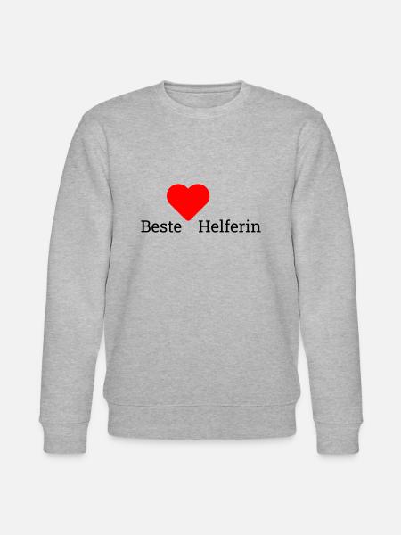 beste helferin - Stanley/Stella Unisex Bio-Sweatshirt CHANGER - Grau meliert