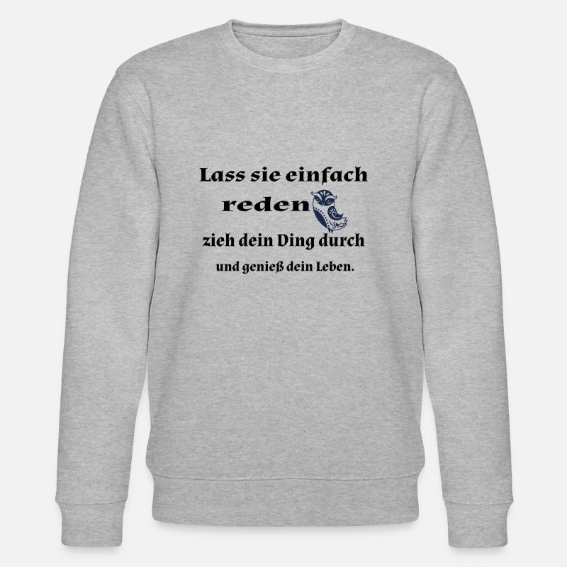 Lass sie einfach... - Stanley/Stella Unisex Bio-Sweatshirt CHANGER  - Grau meliert