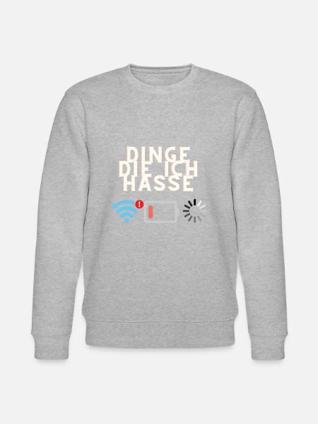 Dinge die ich hasse - Stanley/Stella Unisex Bio-Sweatshirt CHANGER  - Grau meliert