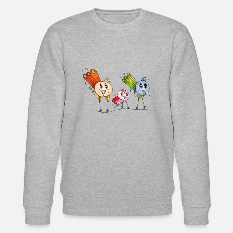 Vögel - Stanley/Stella Unisex Bio-Sweatshirt CHANGER  - Grau meliert