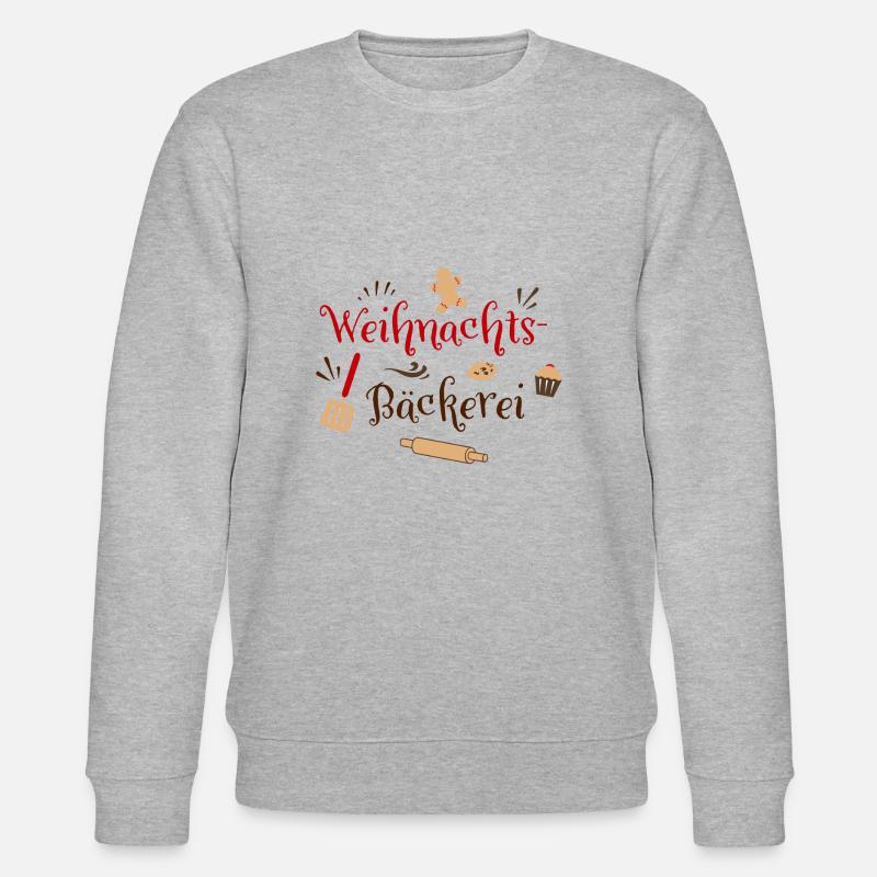 Weihnachtsbäckerei - Stanley/Stella Unisex Bio-Sweatshirt CHANGER  - Grau meliert