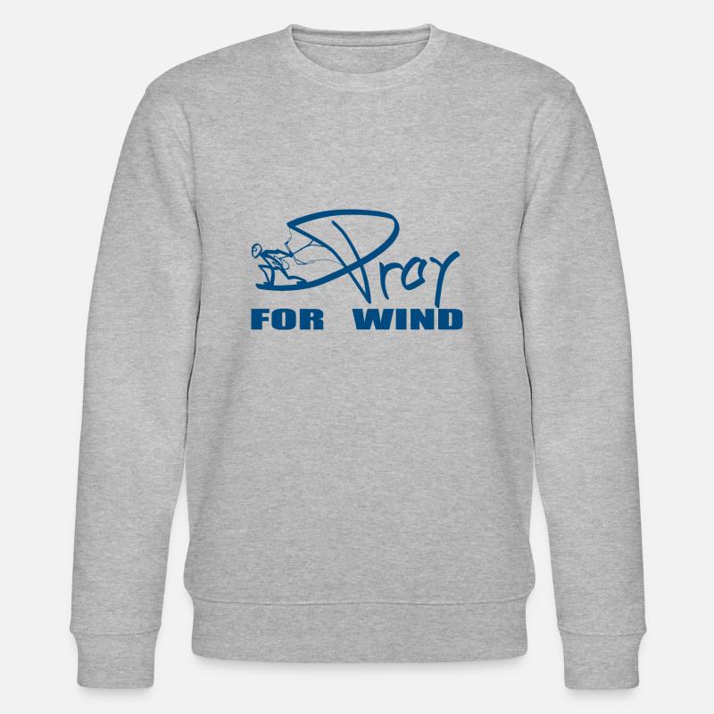 PRAY FOR WIND bleu - Sweat bio CHANGER Stanley/Stella Unisexe - gris chiné