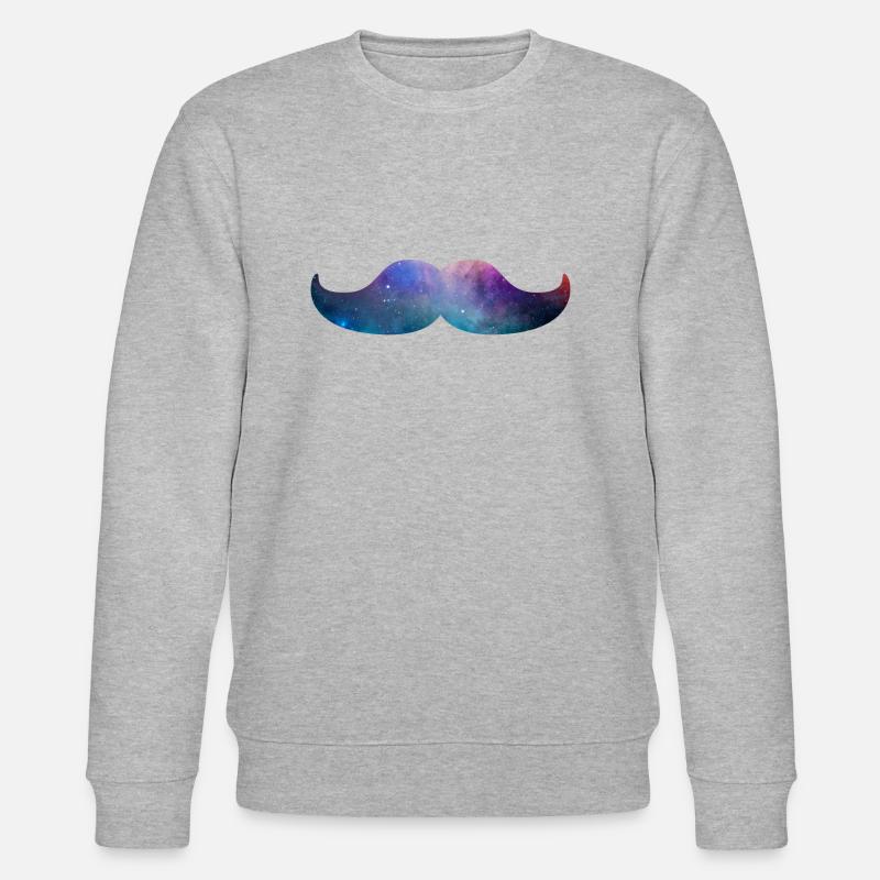 Moustache Galaxy Space - Sweat bio CHANGER Stanley/Stella Unisexe - gris chiné