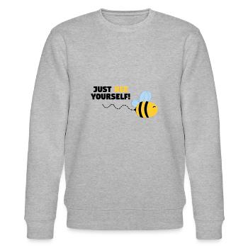 Sei du selbst - Stanley/Stella Unisex Bio-Sweatshirt CHANGER  - Grau meliert - Vorne - Nik (191cm) & Marisol (170cm)