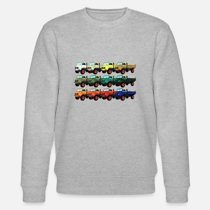 Farbpalette Unimog - Oldtimer - Regenbogen anders - Stanley/Stella Unisex Bio-Sweatshirt CHANGER  - Grau meliert