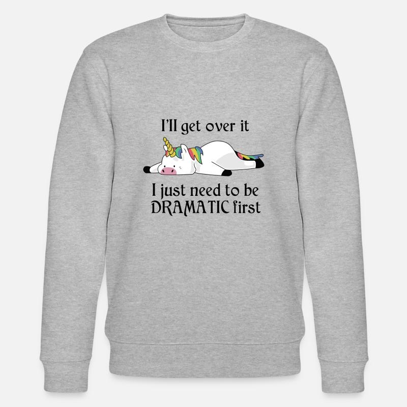 Dramatic Unicorn - Stanley/Stella Unisex Bio-Sweatshirt CHANGER  - Grau meliert