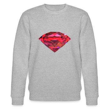 Reddish Ruby - Stanley/Stella CHANGER Unisex Organic Sweatshirt - heather grey - Front - Nik (191cm) & Marisol (170cm)
