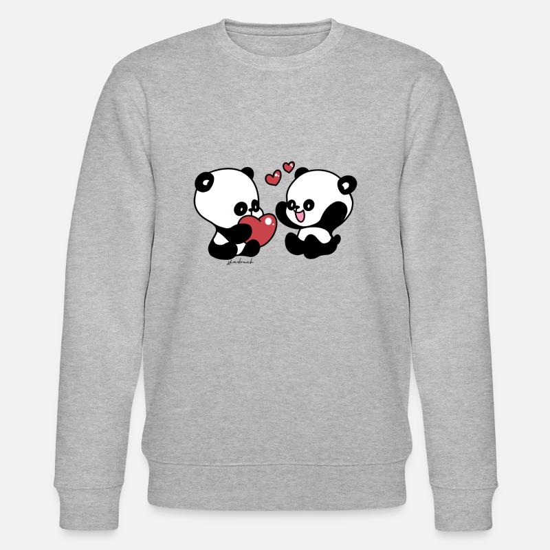 Panda Skadouch 1 - Stanley/Stella Unisex Bio-Sweatshirt CHANGER  - Grau meliert