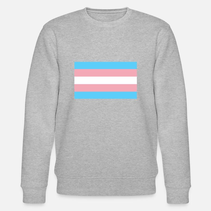 Trans Flag - Stanley/Stella Unisex Bio-Sweatshirt CHANGER  - Grau meliert