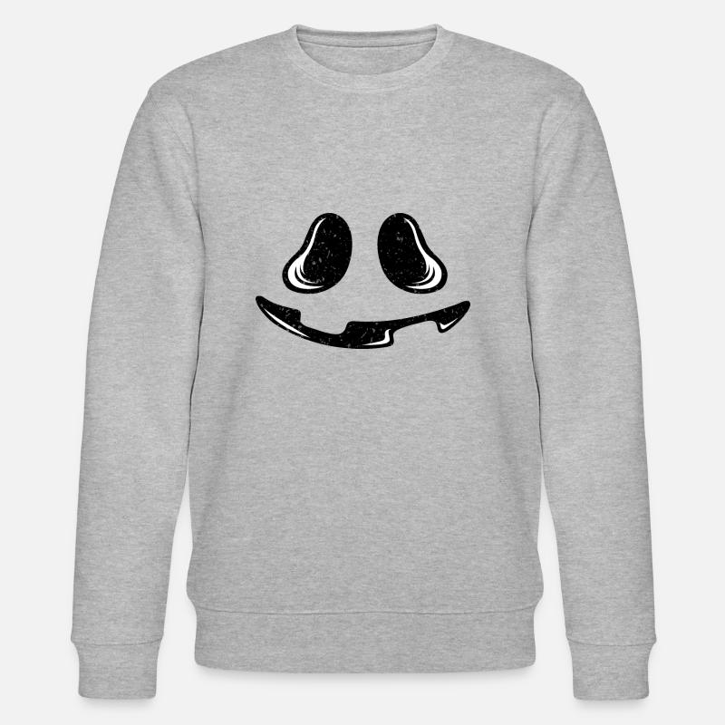 Pumpkin face - Stanley/Stella Unisex Bio-Sweatshirt CHANGER  - Grau meliert
