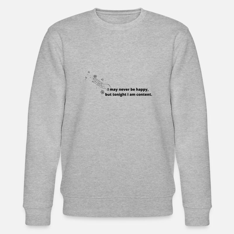 Sylvia Plath - Content - Stanley/Stella CHANGER Unisex Organic Sweatshirt - heather grey