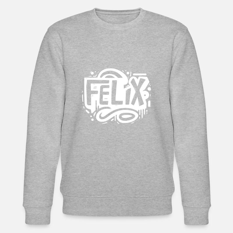Felix Name Graffiti - Stanley/Stella CHANGER Unisex Organic Sweatshirt - heather grey
