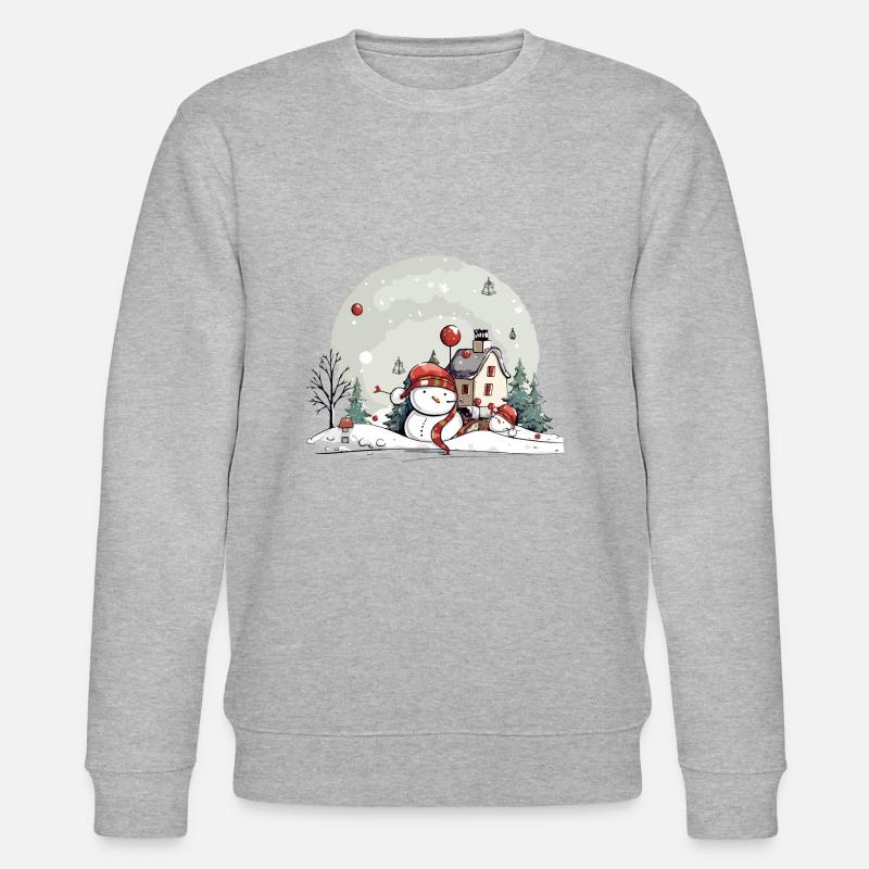 Paysage de Noël - Sweat bio CHANGER Stanley/Stella Unisexe - gris chiné