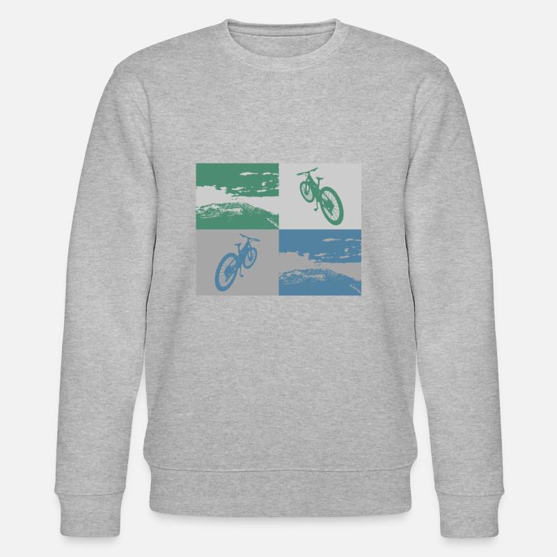 MTB Pop Art metallic - Stanley/Stella Unisex Bio-Sweatshirt CHANGER  - Grau meliert