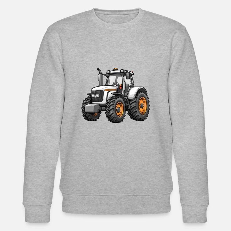 Cute Tractor - Stanley/Stella CHANGER Unisex Organic Sweatshirt - heather grey