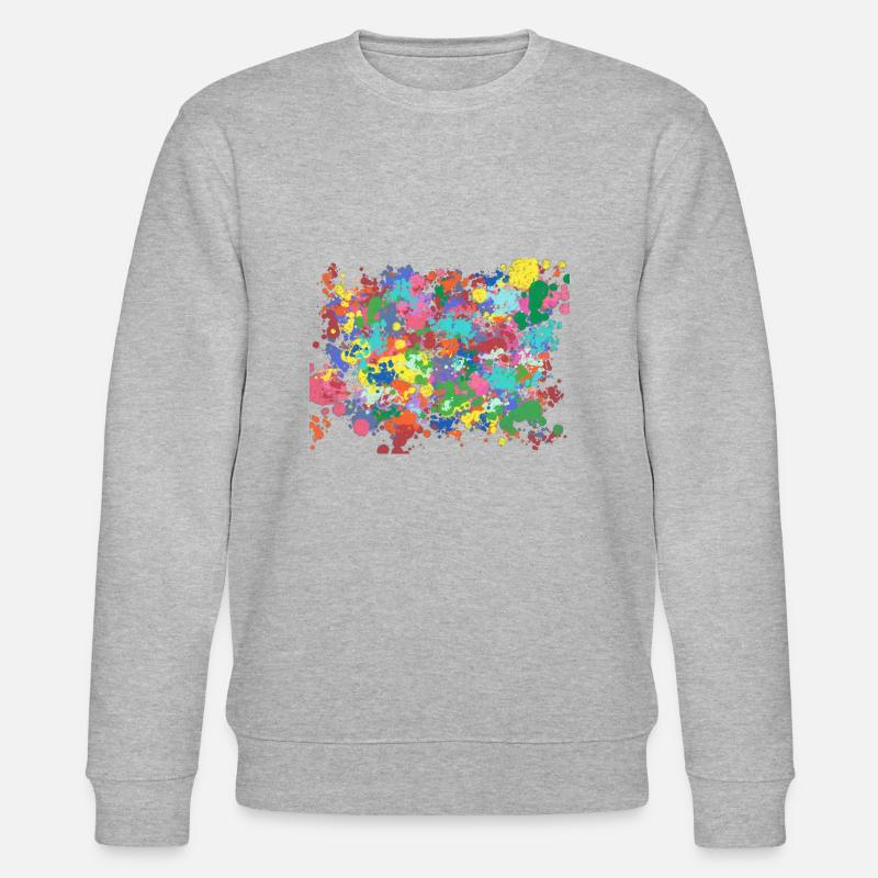 Farbkleckse - Stanley/Stella Unisex Bio-Sweatshirt CHANGER  - Grau meliert
