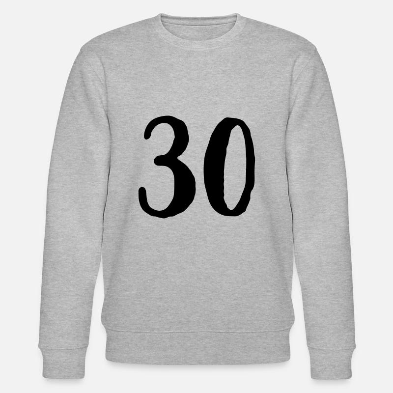 30e anniversaire Numéro Numéro Cadeau - Sweat bio CHANGER Stanley/Stella Unisexe - gris chiné