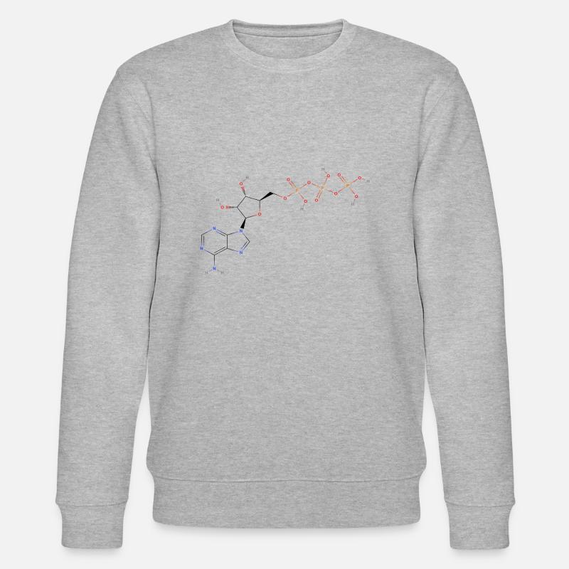 Adenosintriphosphat Molekül - Farbige Struktur - Stanley/Stella Unisex Bio-Sweatshirt CHANGER  - Grau meliert