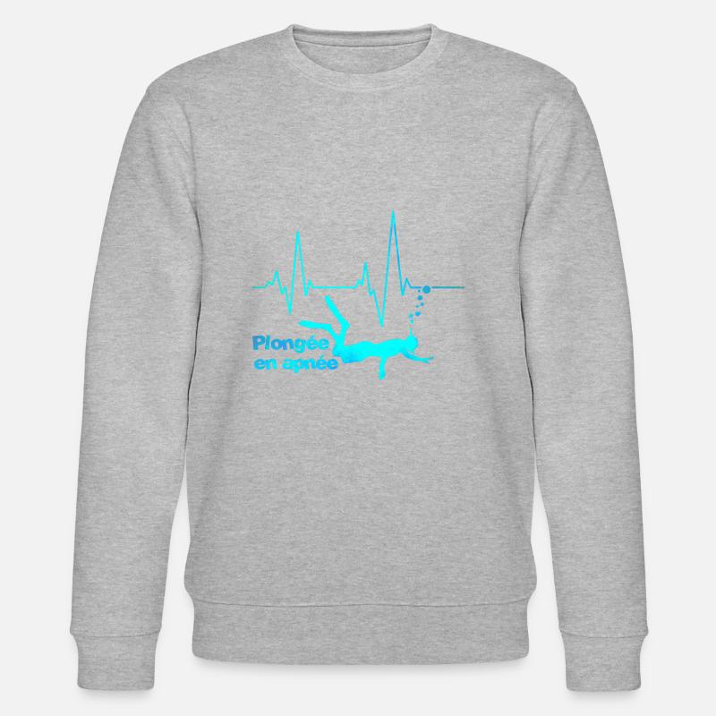 Schnorcheln mit Herzschlag - Stanley/Stella Unisex Bio-Sweatshirt CHANGER - Grau meliert