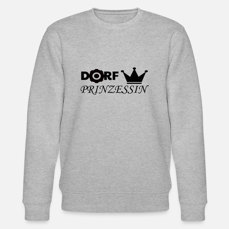 DORF PRINZESSIN - Stanley/Stella Unisex Bio-Sweatshirt CHANGER  - Grau meliert