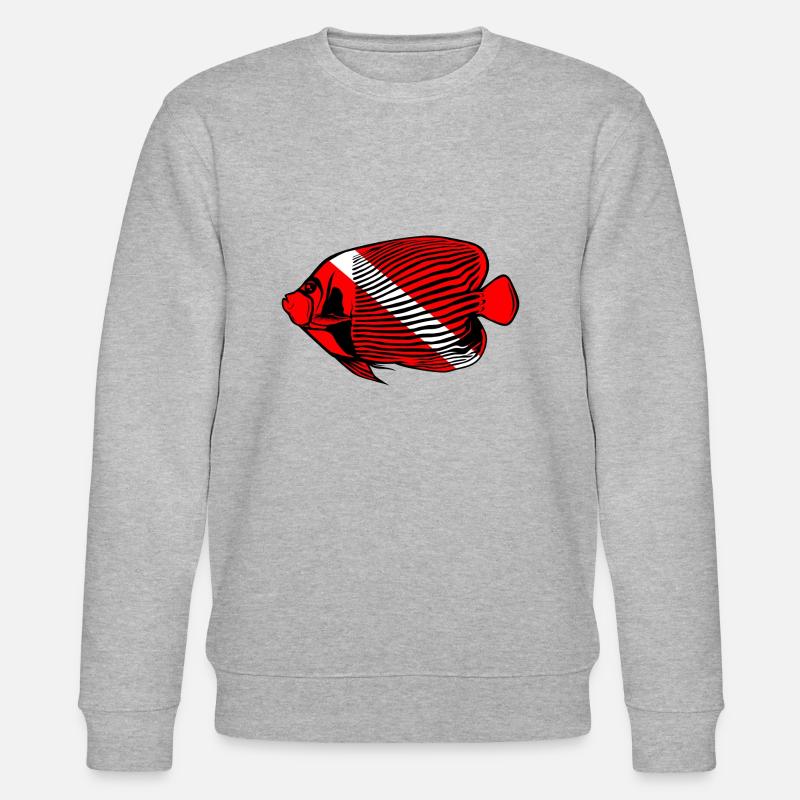 Doktorfisch one par Scuba.Style - Sweat bio CHANGER Stanley/Stella Unisexe - gris chiné