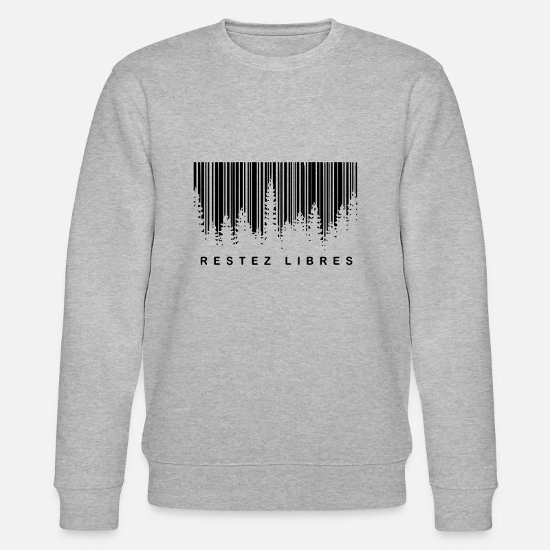 RESTEZ LIBRES - Sweat bio CHANGER Stanley/Stella Unisexe - gris chiné