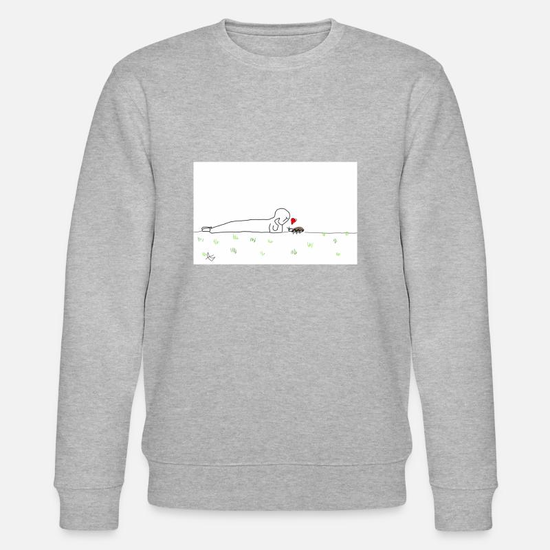 Käferchen mit Freund:in - Stanley/Stella Unisex Bio-Sweatshirt CHANGER  - Grau meliert