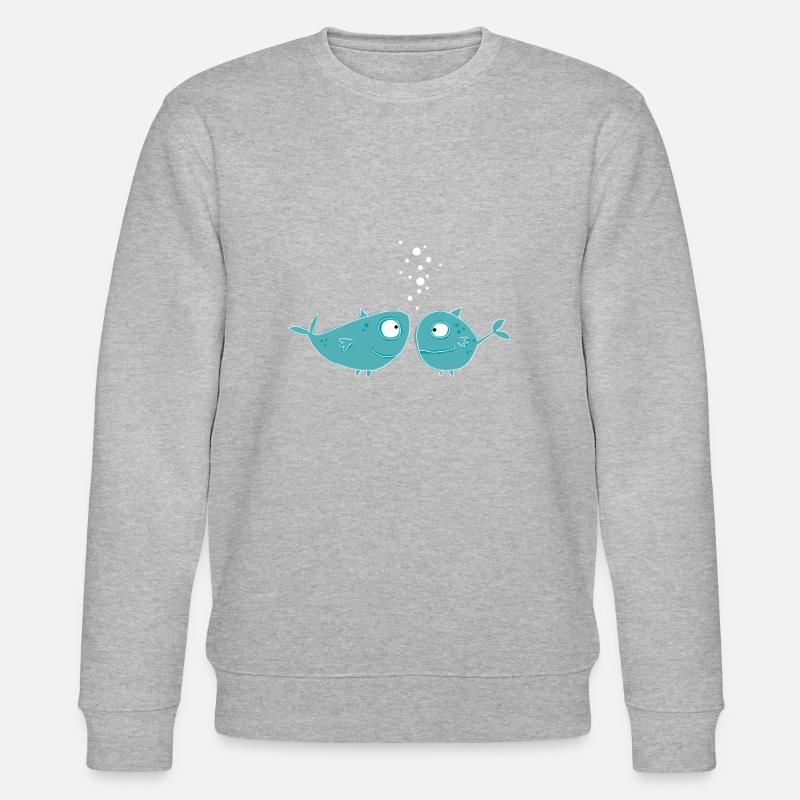 Fische - Stanley/Stella Unisex Bio-Sweatshirt CHANGER  - Grau meliert