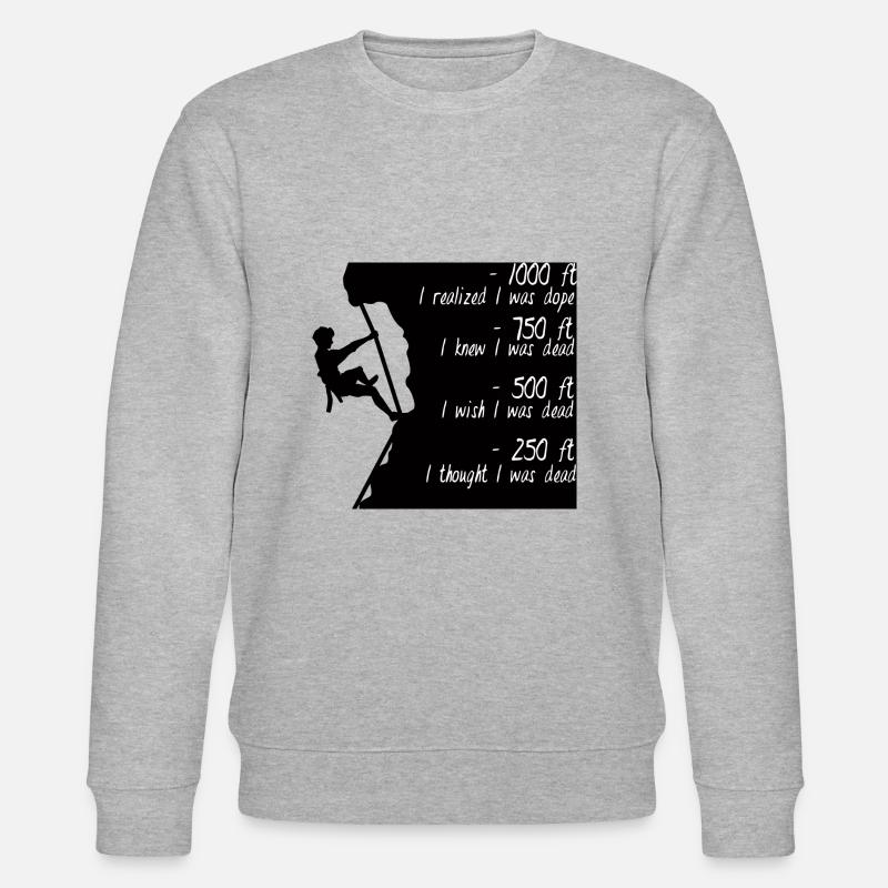 Escalade - Grimpeur - Idée cadeau - Sweat bio CHANGER Stanley/Stella Unisexe - gris chiné