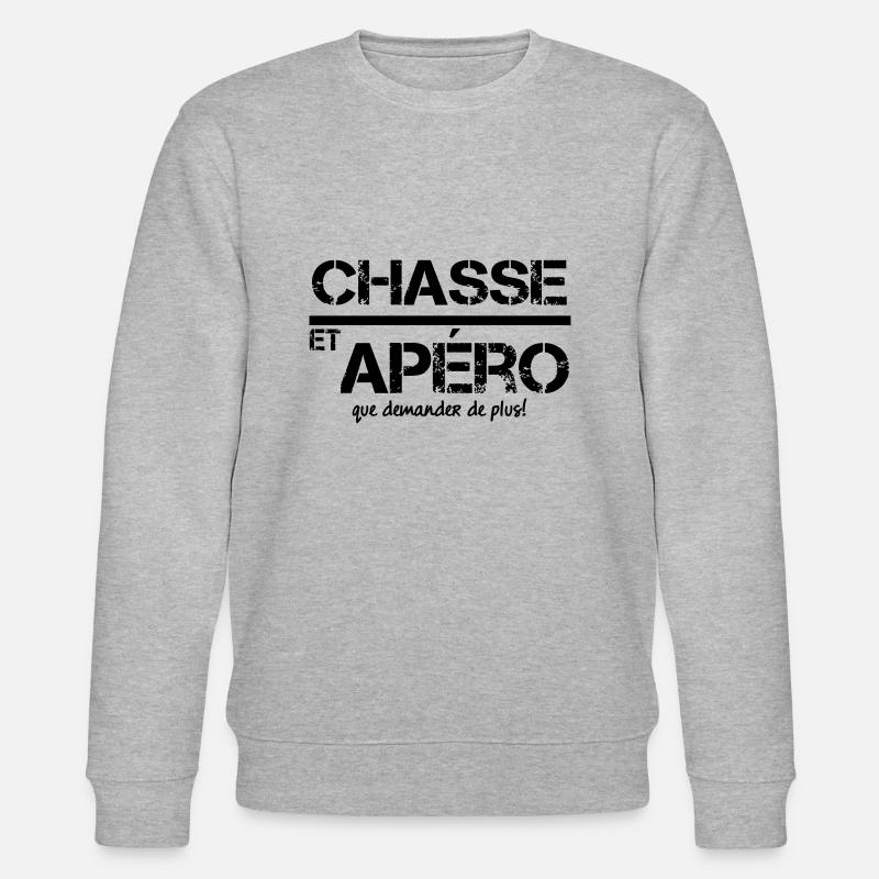 chasse et apéro - Sweat bio CHANGER Stanley/Stella Unisexe - gris chiné