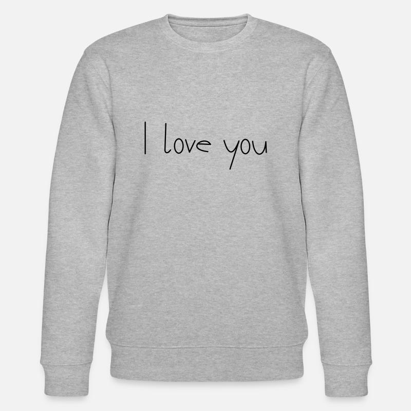 I love You - Stanley/Stella Unisex Bio-Sweatshirt CHANGER  - Grau meliert