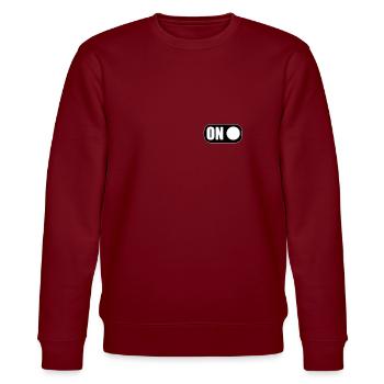 On Off - Stanley/Stella Unisex Bio-Sweatshirt CHANGER  - Burgunderrot - Vorne - Nik (191cm) & Marisol (170cm)