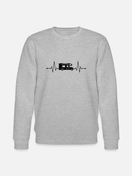 Wohnmobil Herzschlag Camping - Stanley/Stella Unisex Bio-Sweatshirt CHANGER  - Grau meliert