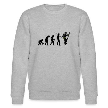 Feuerwehr - Stanley/Stella Unisex Bio-Sweatshirt CHANGER  - Grau meliert - Vorne - Nik (191cm) & Marisol (170cm)