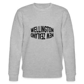 Wellington - New Zealand - NZ - Maori - Aotearoa - Stanley/Stella CHANGER Unisex Organic Sweatshirt - heather grey - Front - Nik (191cm) & Marisol (170cm)