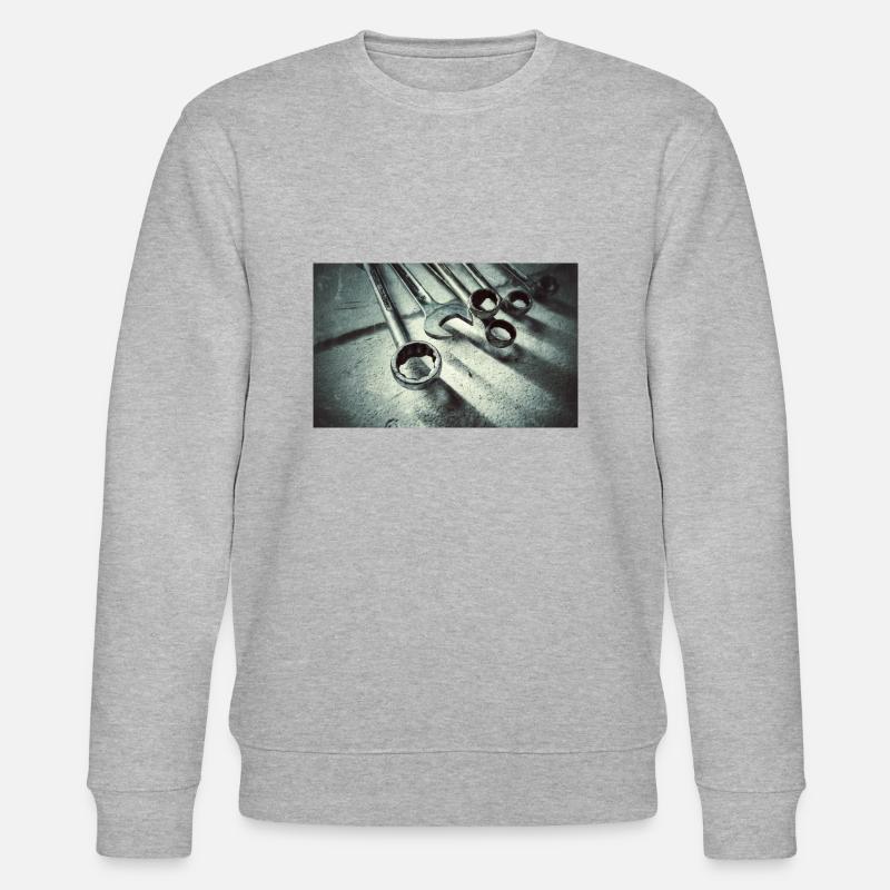 Schrauber Schraubenschlüssel - Stanley/Stella Unisex Bio-Sweatshirt CHANGER  - Grau meliert