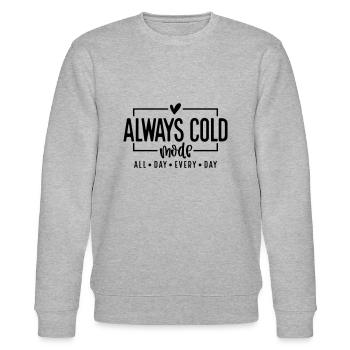 Always cold mode - Stanley/Stella Unisex Bio-Sweatshirt CHANGER  - Grau meliert - Vorne - Nik (191cm) & Marisol (170cm)